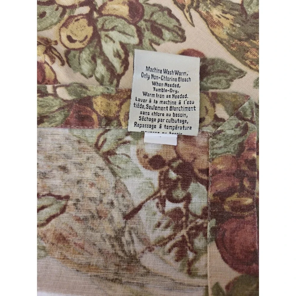 Potterybarn Giorgetta Cloth Napkins Set of 4 Cinnabar Foliage Pheasants Golds
